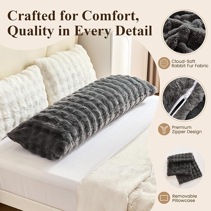 SHOUREN Large Body Pillow, Long Bed Pillow - Image 2