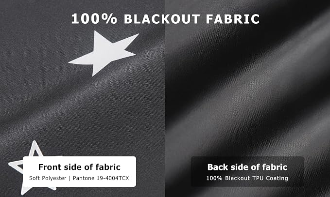 LazBlinds 100% Blackout Door Curtain, 1 Panel | No tools No Drill Cordless - Image 2