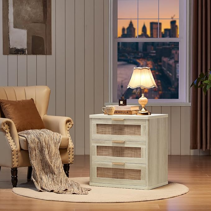 LEYAOYAO Rattan 23" Nightstands Set of 2 - Image 8