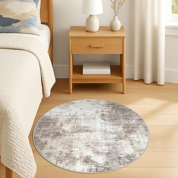 Round Area Rug 3 Ft Circle Entryway Rugs Round Washable Door Mat Indoor Entrance - Image 9