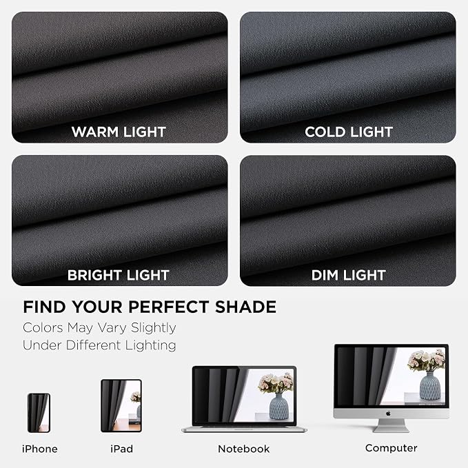 Joydeco Grey Blackout Curtains for Bedroom - Image 8