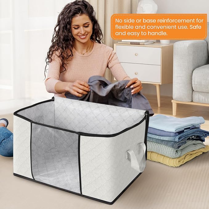 10 Pack Storage Bags for Clothes Blanket Storage Bins - Image 3