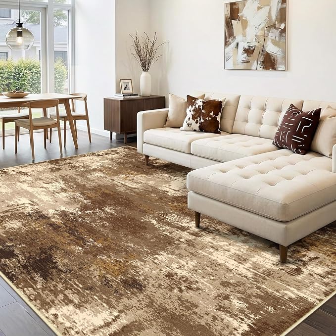 RELEANY Washable 9'x12' Abstract Area Rug - Image 9