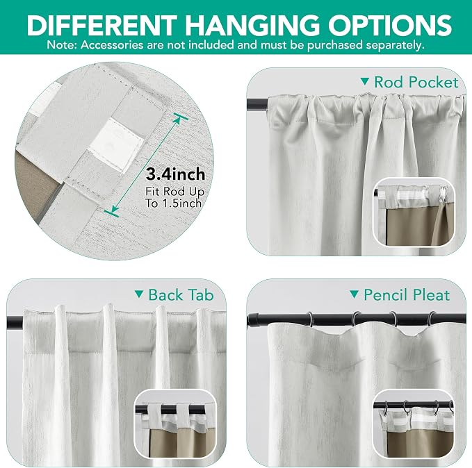 Deconovo 100% Blackout Curtains - Image 7