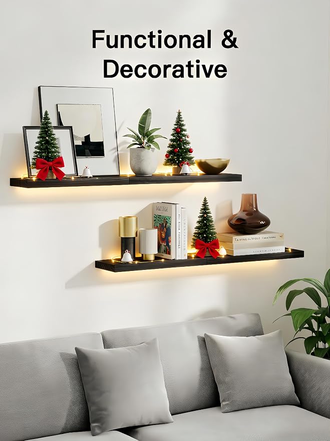 Amada Paulownia Wood Floating Shelves - Image 3