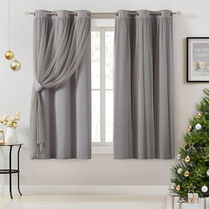 Bujasso Grey 90% Blackout Curtains - Image 9