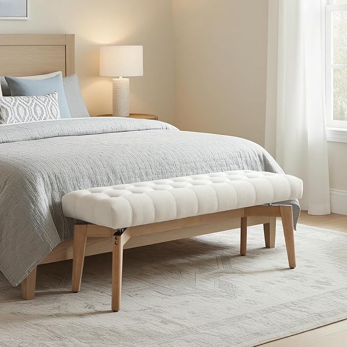DUOMAY 45.5 Sherpa Upholstered End of Bed Bench - Image 8