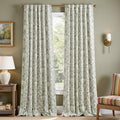 jinchan Green Floral Blackout Curtains 96 Inch Farmhouse Back Tab 2 Panels | by JINCHAN