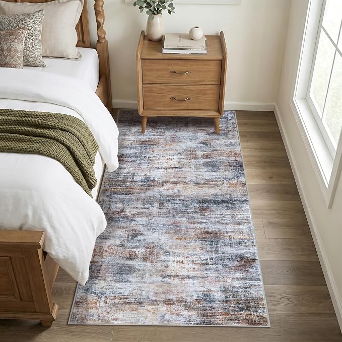 Abstract Runner Rug 3x7 Ft Washable Runners - Image 9