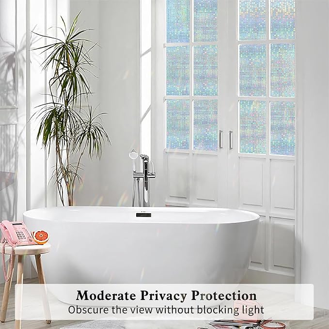 Stained Glass Window Privacy Film Static Cling Mosaic 35.4inx6.8ft | Decorative - Image 7