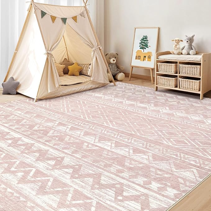 cotiled 6x9 Area Rugs for Living Room: Boho Washable Rug for Dining Room | - Image 8