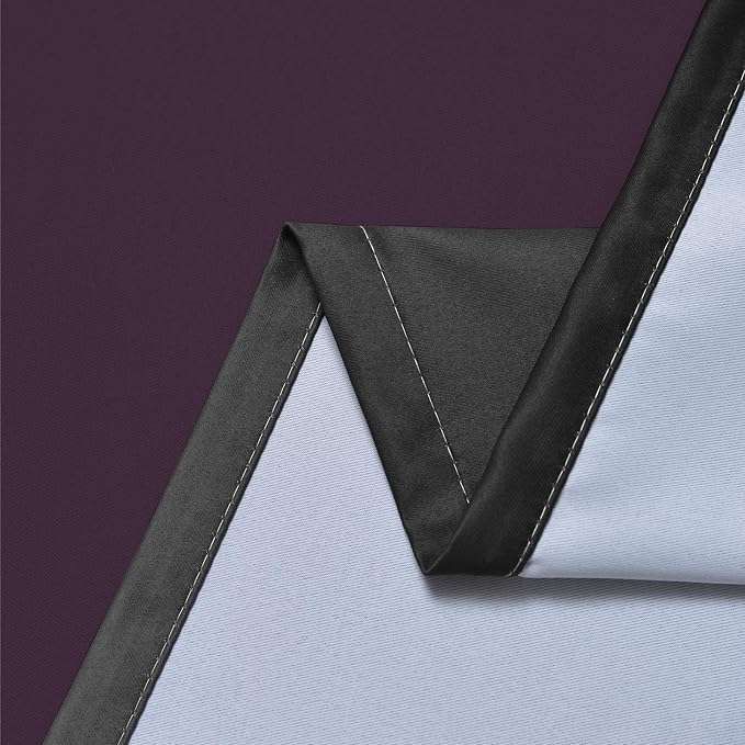SimpleHome Ombre Purple and Black Room Darkening Curtains 84 inches Length | - Image 7