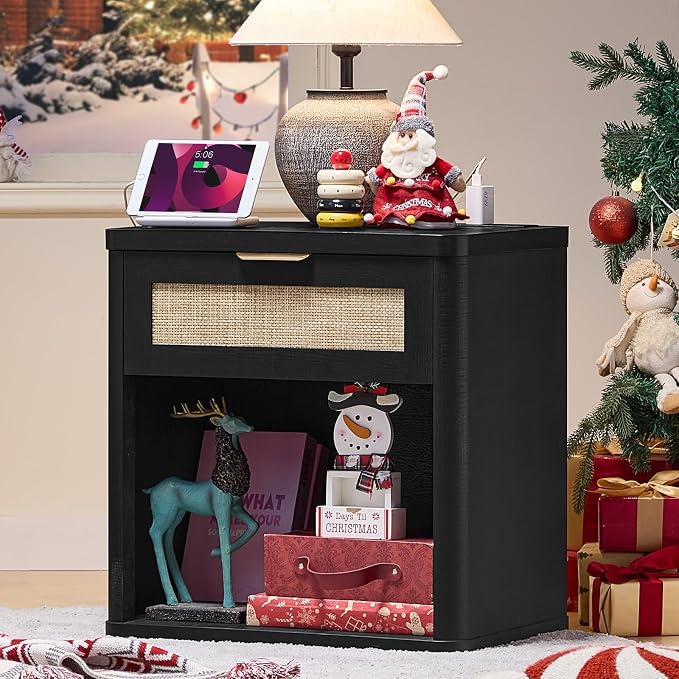 LEYAOYAO Rattan 23" Nightstands by LEYAOYAO-Findtheshiningpointofyourideallife%EF%BC%81