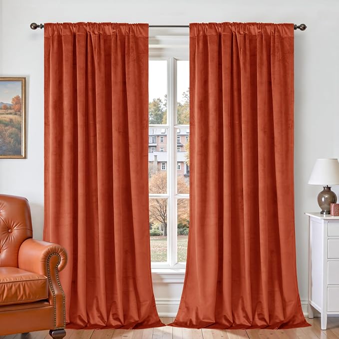 BGment Luxury Velvet Curtains 90 Inches Long - Image 2