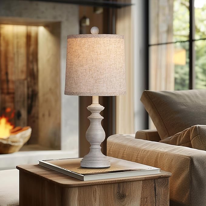 Traditional Table Lamp Set of 2, Rustic Farmhouse Table Lamps - Image 6