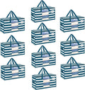 VENO Moving Bags, Wide Open Top, Classic Navy Stripe, 10 Pack | Moving boxes by Veno