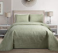 Fancy Collection Embossed Coverlet Bedspread Over Size Set Solid # Austin by Fancy+Linen
