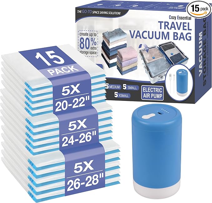 Travel Vacuum Storage Bags by CozyEssential