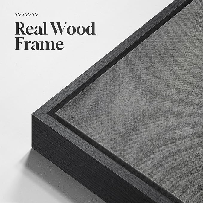 Large Framed Black and White Abstract Wall Art - Image 5