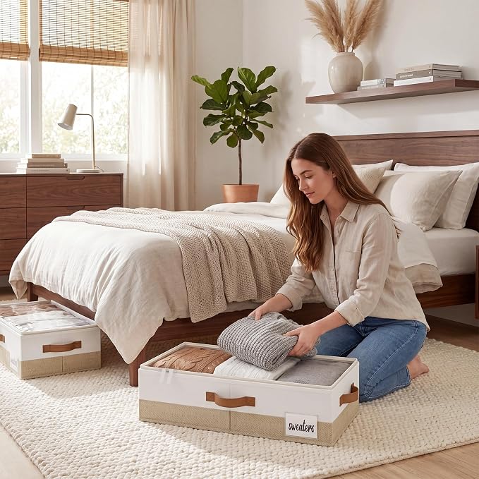 StorageWorks 5 Inch Low Profile Under Bed Storage Containers - Image 8