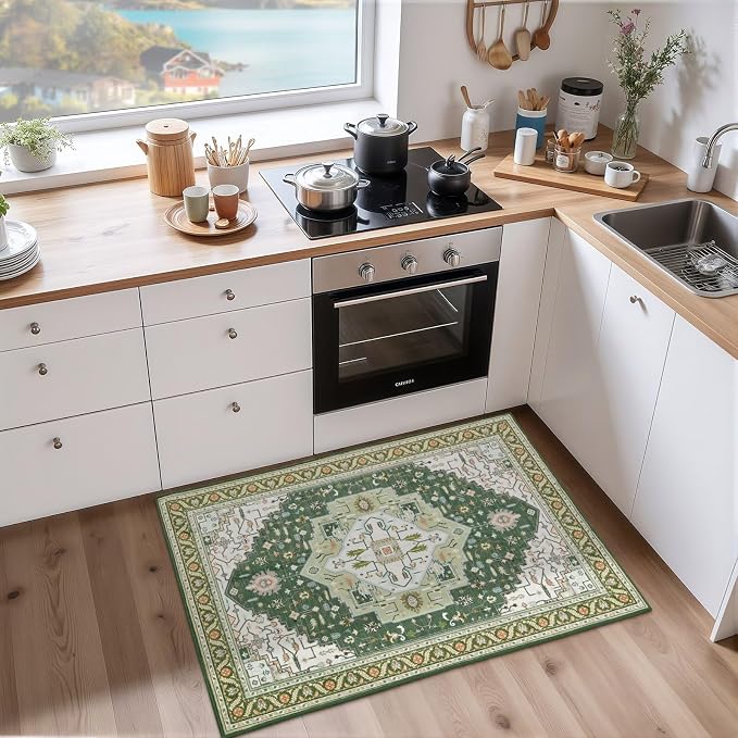 Macgace Washable Vintage Small Area Rug - Image 3