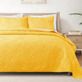 Exclusivo Mezcla California King Quilt Set, Bright Yellow | Lightweight Soft by ExclusivoMezcla