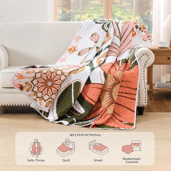 Quilt Queen Size, Reversible Polyester Coverlet Set - Image 4