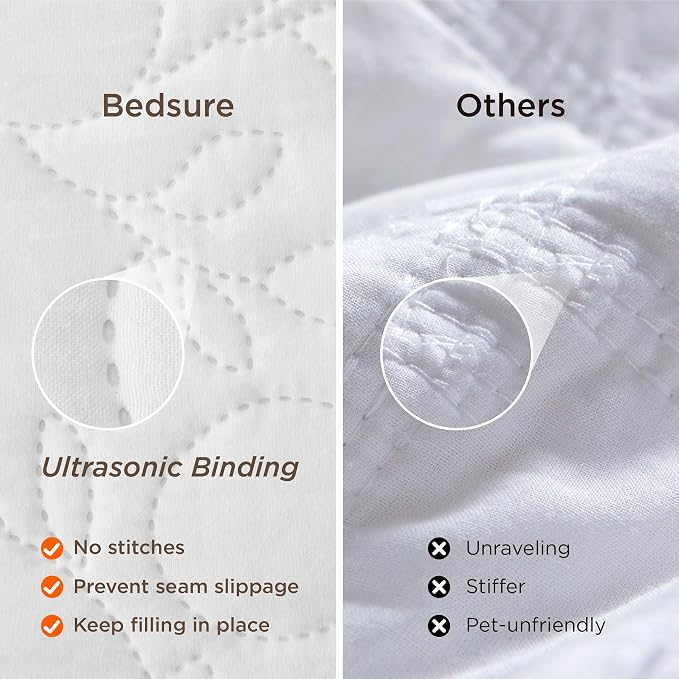 Bedsure King Size Quilt Bedspread, Thin Comforter, Stitch-Free Quilt-Tech - Image 4