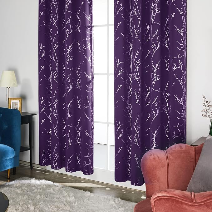 Deconovo Living Room Curtains 63 Inches Long, Thermal Insulated, Room Darkening - Image 4