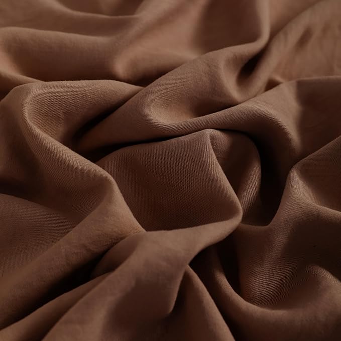 NTBAY Toddler Bedding Set - 4 Piece Soft and Breathable Crib Bedding Set for Boys and Girls, Includes Quilted Comforter, Fitted Sheet, Flat Top Sheet and Envelope Pillowcase, Brown