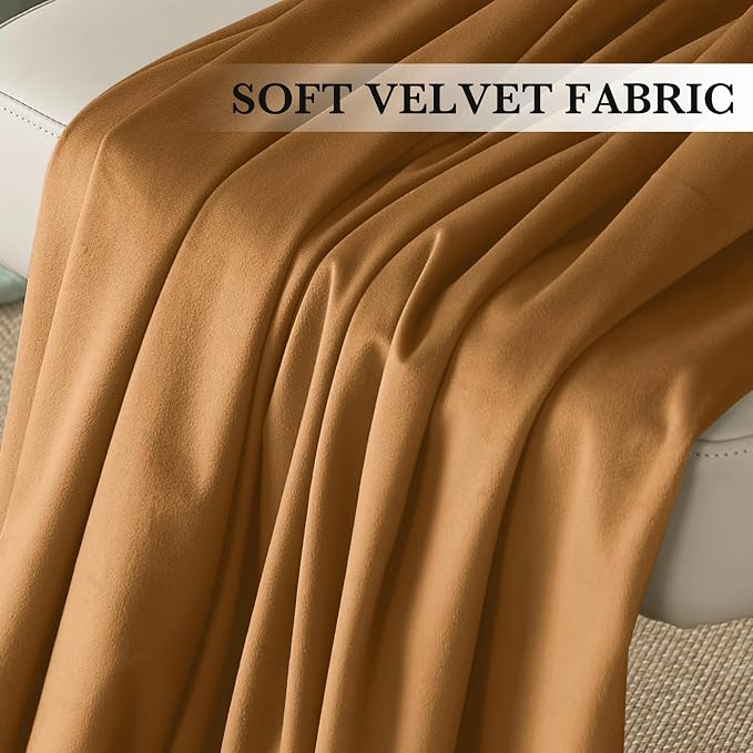 RYB HOME Velvet Room Darkening Curtains - Image 6
