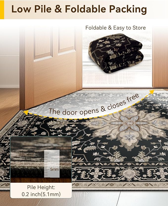 RELEANY Washable Area Rug, Runner 3'x8', Water Repellent, Pet Friendly - Image 6