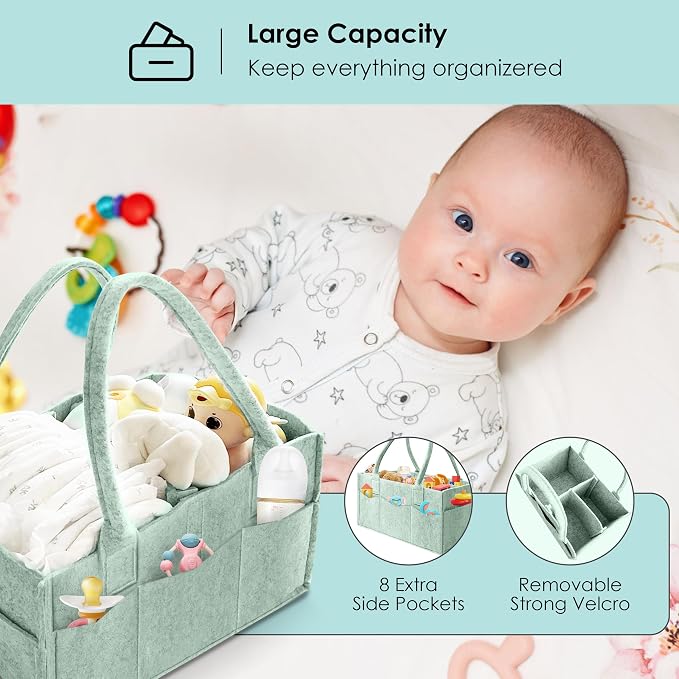 HIPHOP PANDA 2-Pack Diaper Caddy Organizer - Image 3
