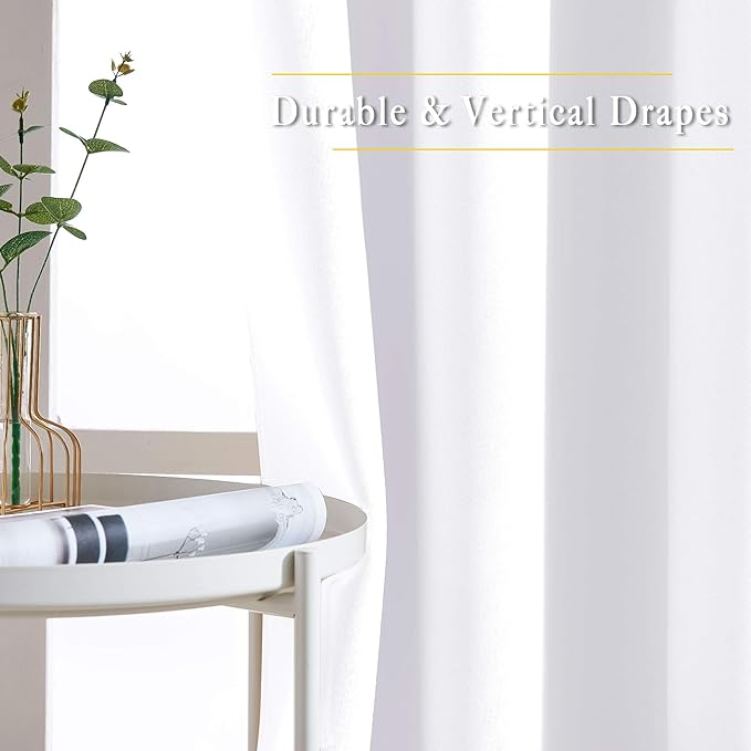 NICETOWN White Short Window Curtains - Image 5