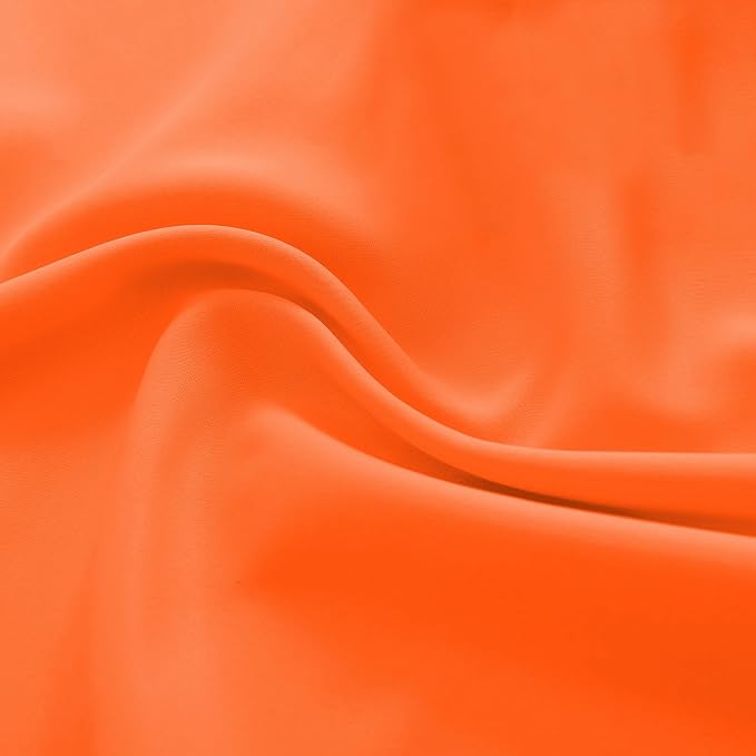 Extra 108 Inch Long Vibrant Orange Curtains - Image 6