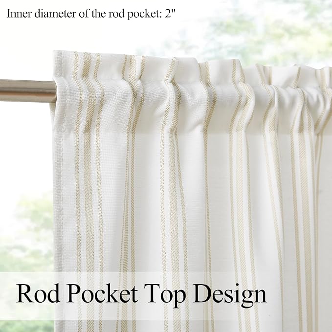 ZJDECOR Cotton Blended Tier Cafe Curtains - Image 3