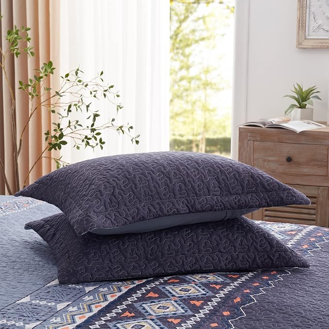 Quilt Set King Size Bedspread 3 Piece Coverlet Lightweight Comforter Microfiber - Image 7