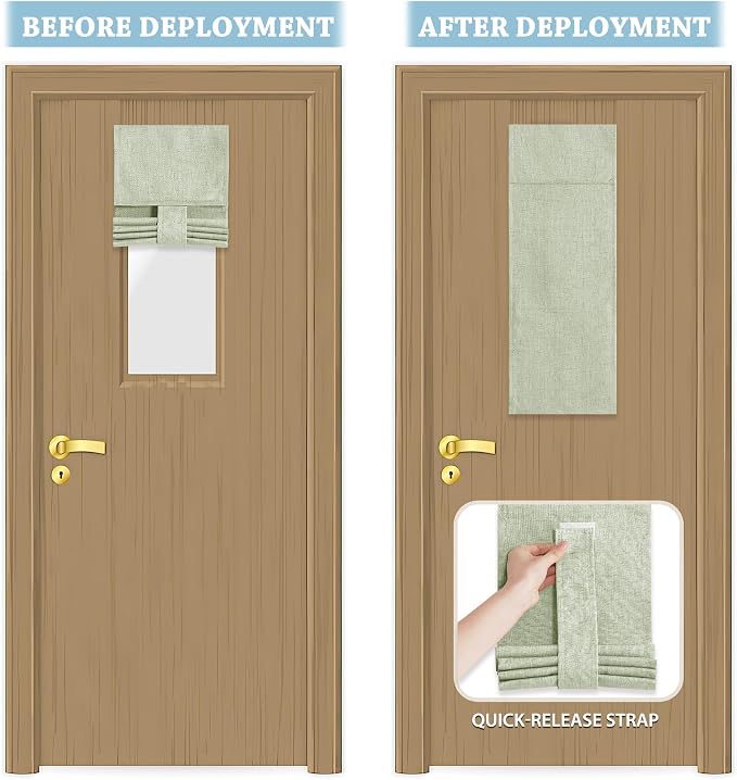RYB HOME Classroom Door Window Cover, 100% Blackout Shades - Image 5