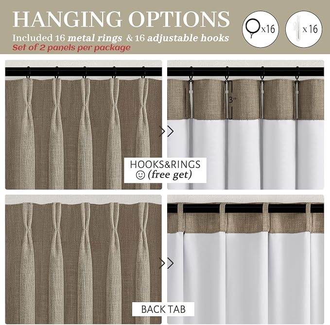 Memory Trained Pinch Pleated Tall Nursery Curtains 102 Inches Long - Image 8