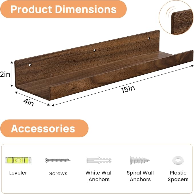upsimples 4 Pcs 15" Acrylic Shelves - Image 3