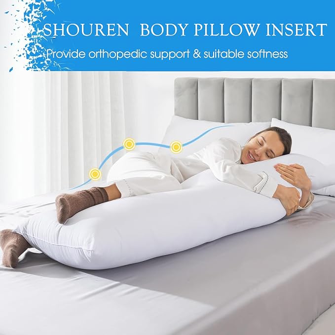 SHOUREN Large Body Pillow, Long Bed Pillow - Image 3