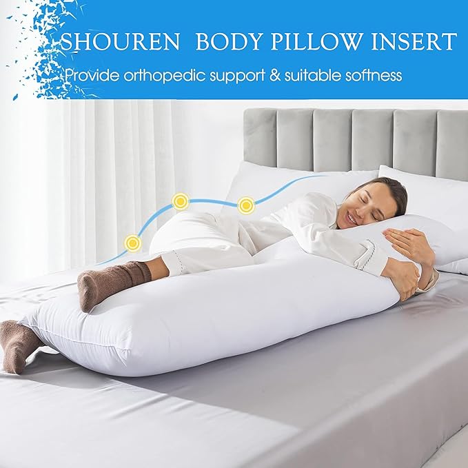 SHOUREN Large Body Pillow, Long Bed Pillow - Image 4