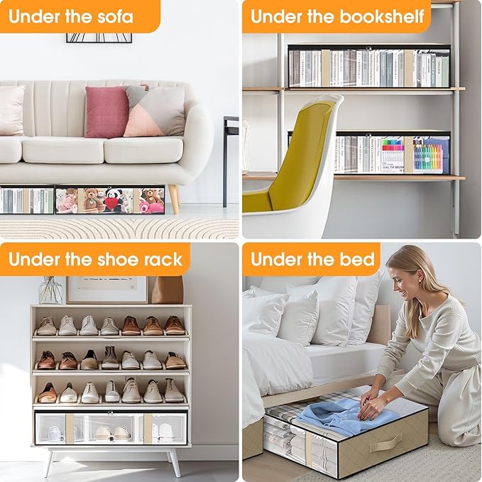 StorageRight Under Bed Storage Bags, 10 Pack, Comforters, Blankets and Seasonal - Image 6