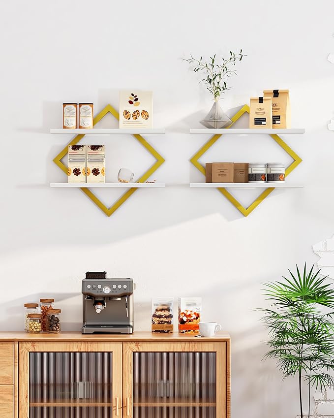 Floating Shelves for Wall, 2-Tier Hanging Shelves, for Living Room - Image 6