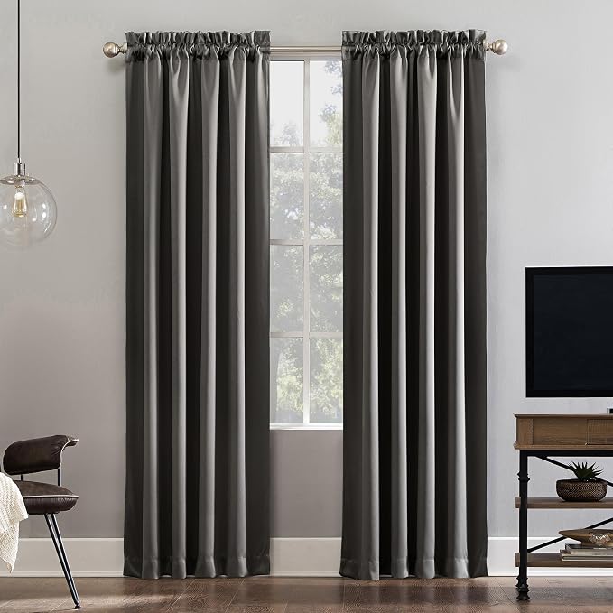Sun Zero Oslo Theater Grade Extreme 100% Total Blackout Rod Pocket Curtain Panel by SunZero%E2%84%A2