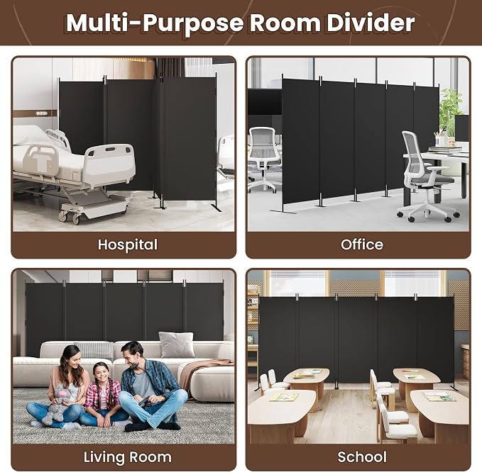 Room Divider 5 Panel Privacy Screen - Image 5
