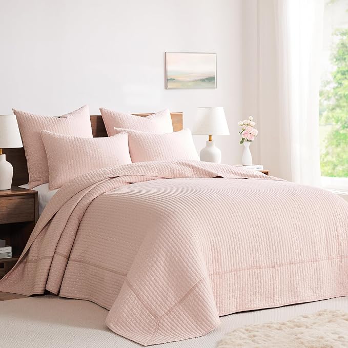 Levtex Home Cross Stitch Blush Bedspread Set - Image 2