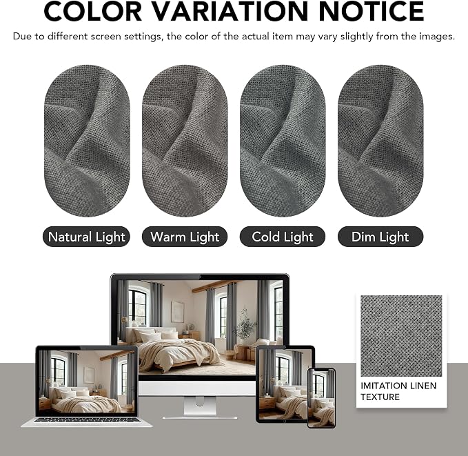 Deconovo 100% Blackout Curtains - Image 6