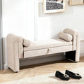 61" Velvet End of Bed Bench, Upholstered Seat by CDBBIB