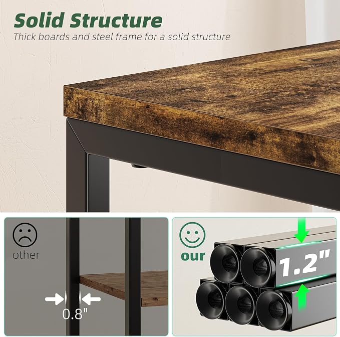 Simple Trending Side Table, End Table Night Stand, 3 Tiers Shelf - Image 6